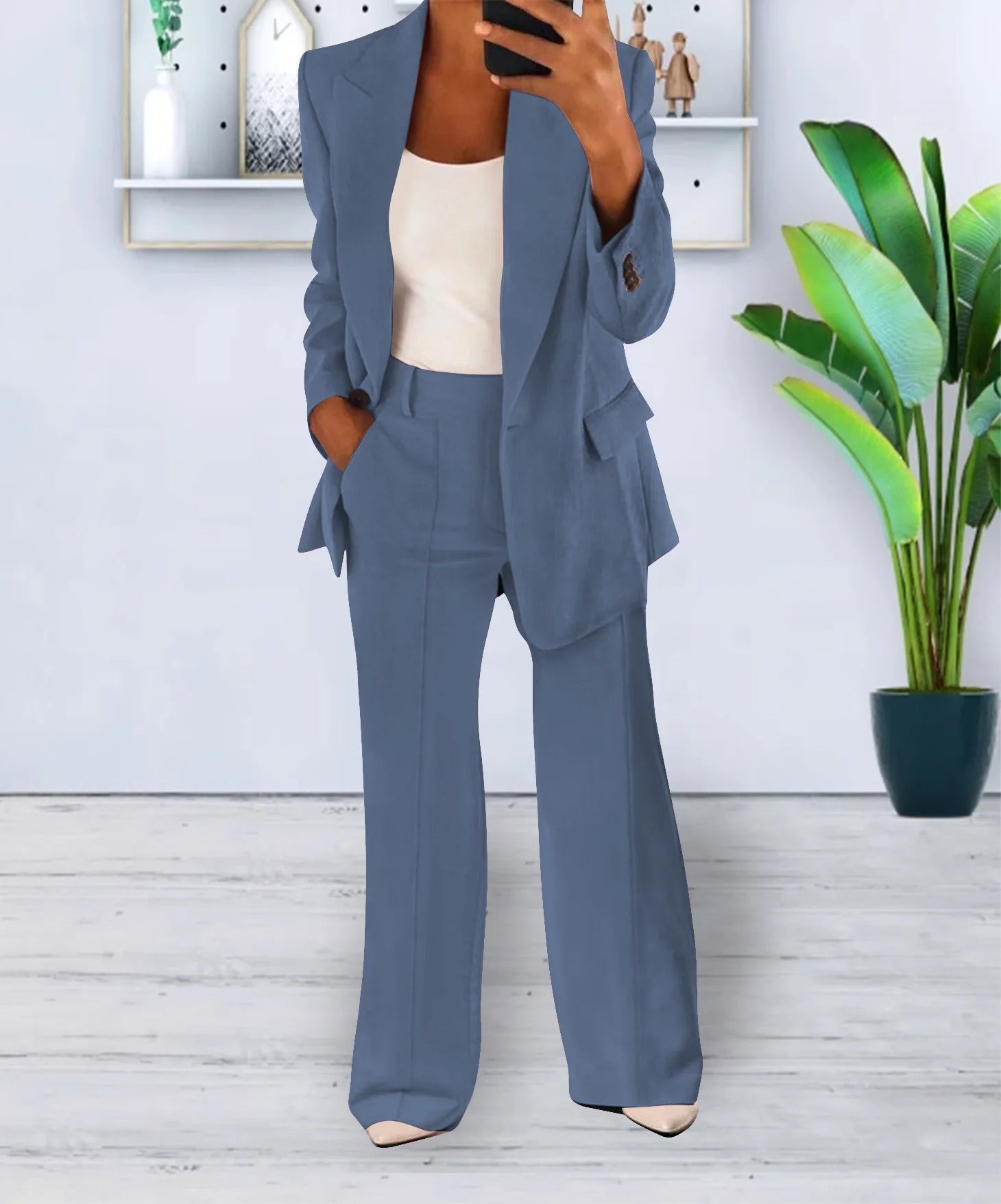Women’s Co-Ord Set – Blazer and Trouser Two-Piece Outfit