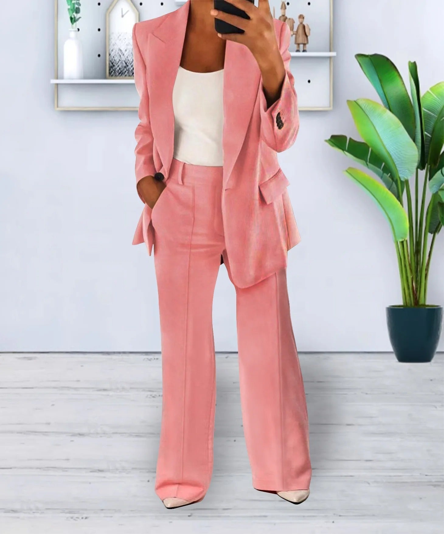 Women’s Co-Ord Set – Blazer and Trouser Two-Piece Outfit