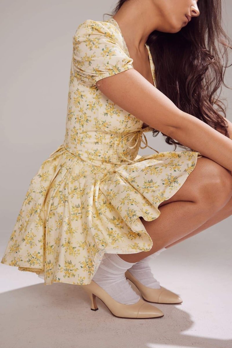 Floral Mini Dress | Puff Sleeves | Romantic & Playful