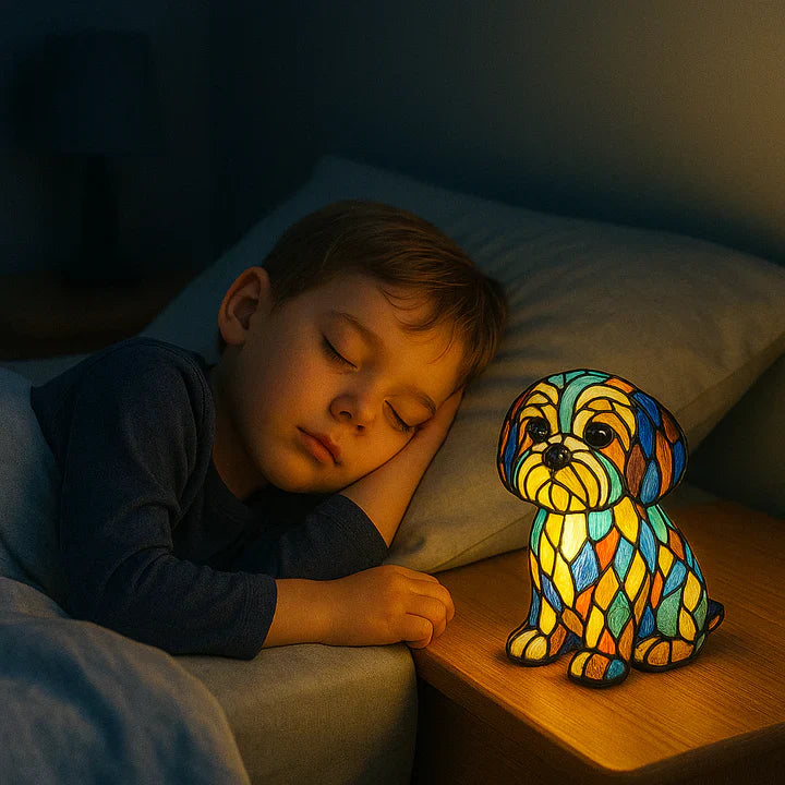 Decorative Dog Lamp Handcrafted LED Light