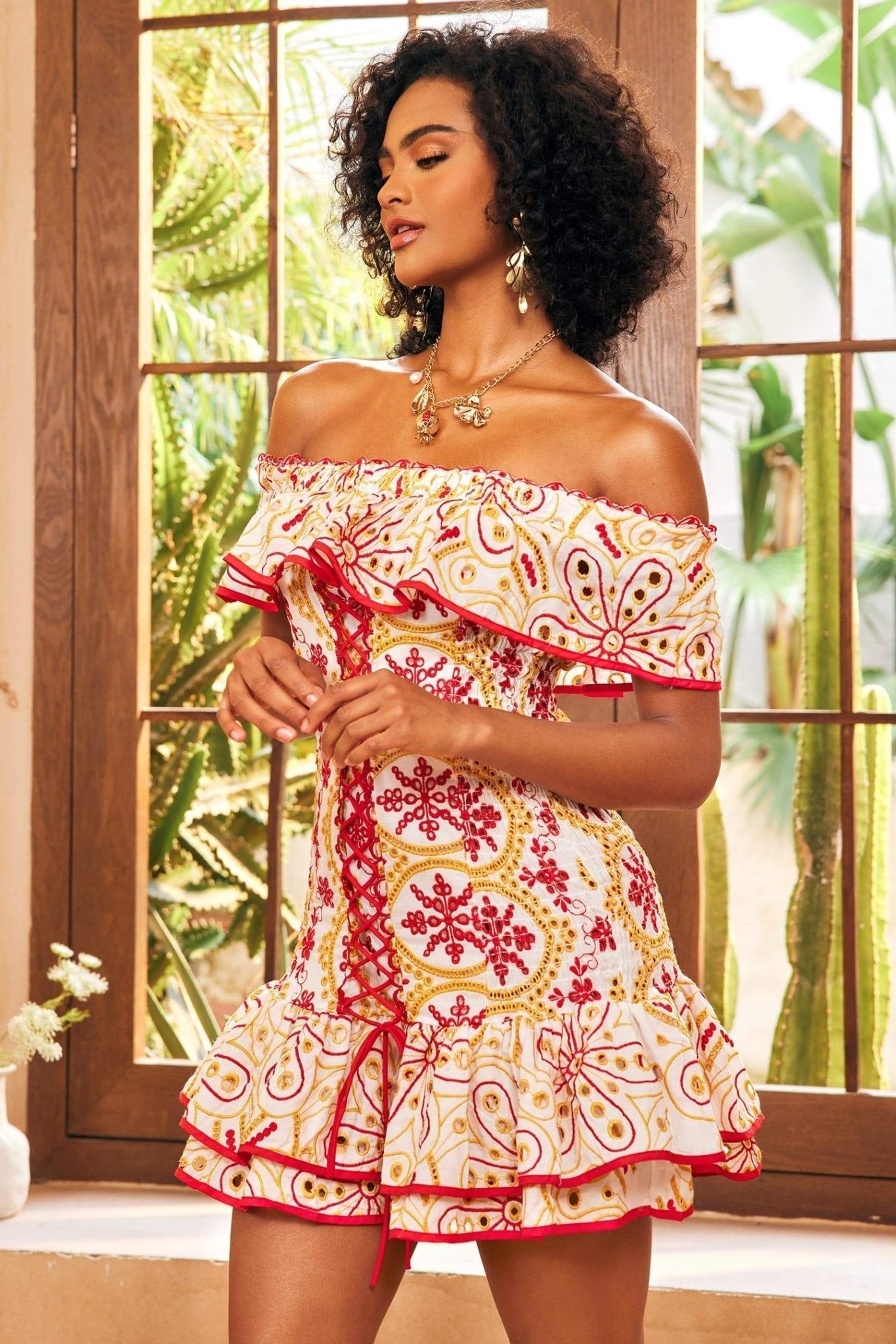Off-Shoulder Boho Mini Dress | Breezy & Feminine | Floral Print