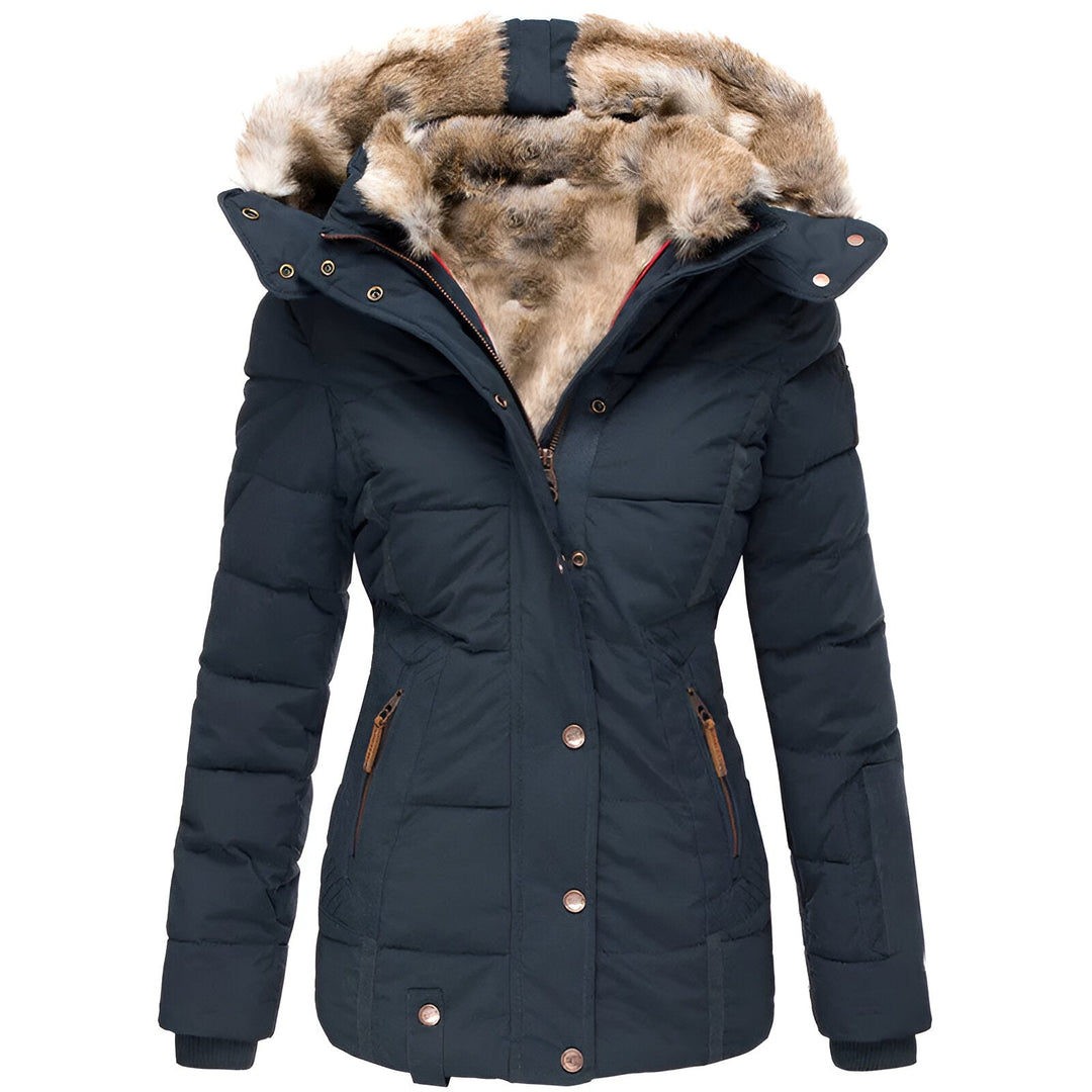Women’s Long Sleeve Puffer Coat – Hooded Outerwear