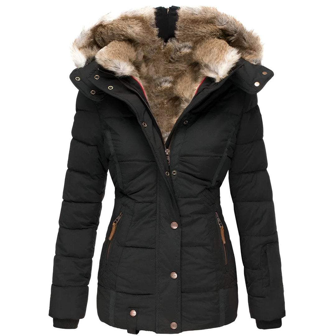 Women’s Long Sleeve Puffer Coat – Hooded Outerwear