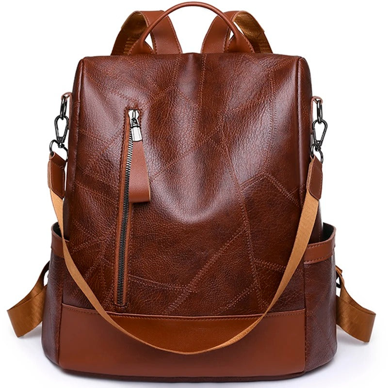 Arvienne – Women’s Anti-Theft Backpack in Elegant Leather