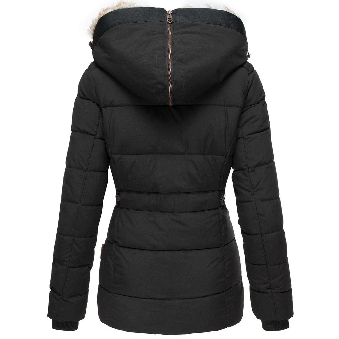 Women’s Long Sleeve Puffer Coat – Hooded Outerwear