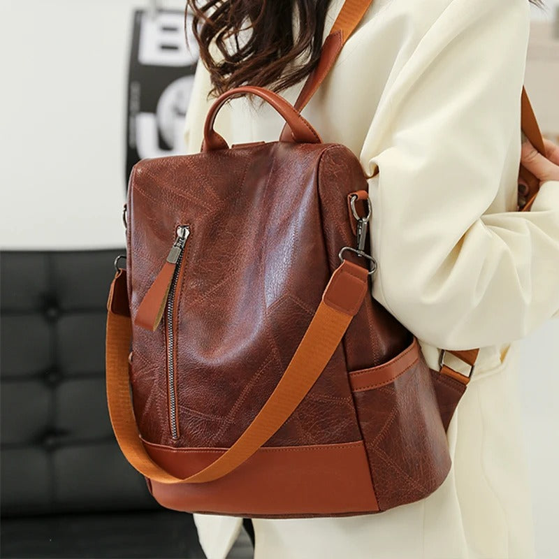Arvienne – Women’s Anti-Theft Backpack in Elegant Leather