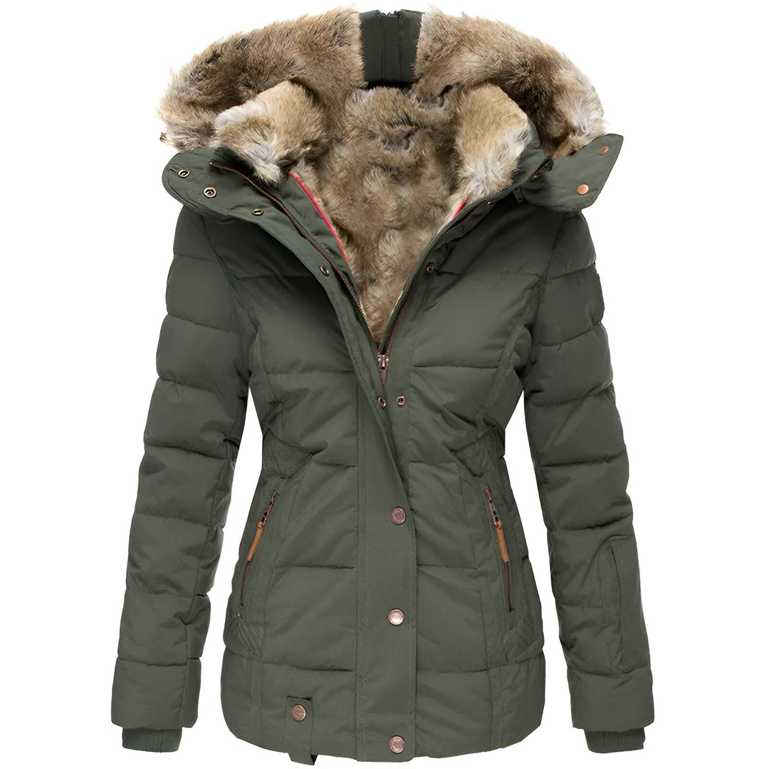 Women’s Long Sleeve Puffer Coat – Hooded Outerwear