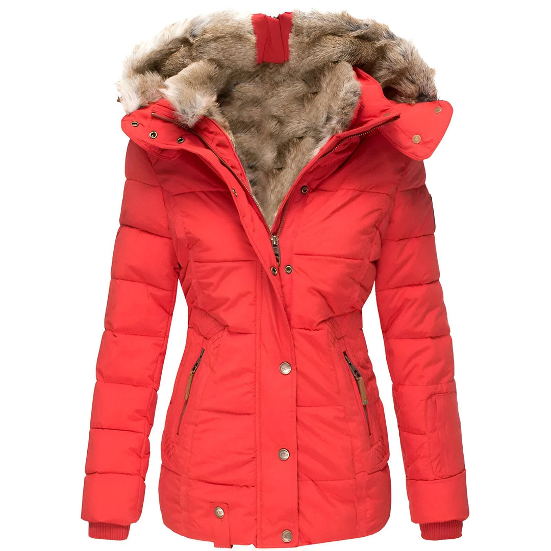 Women’s Long Sleeve Puffer Coat – Hooded Outerwear