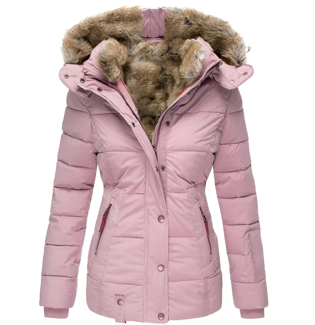 Women’s Long Sleeve Puffer Coat – Hooded Outerwear