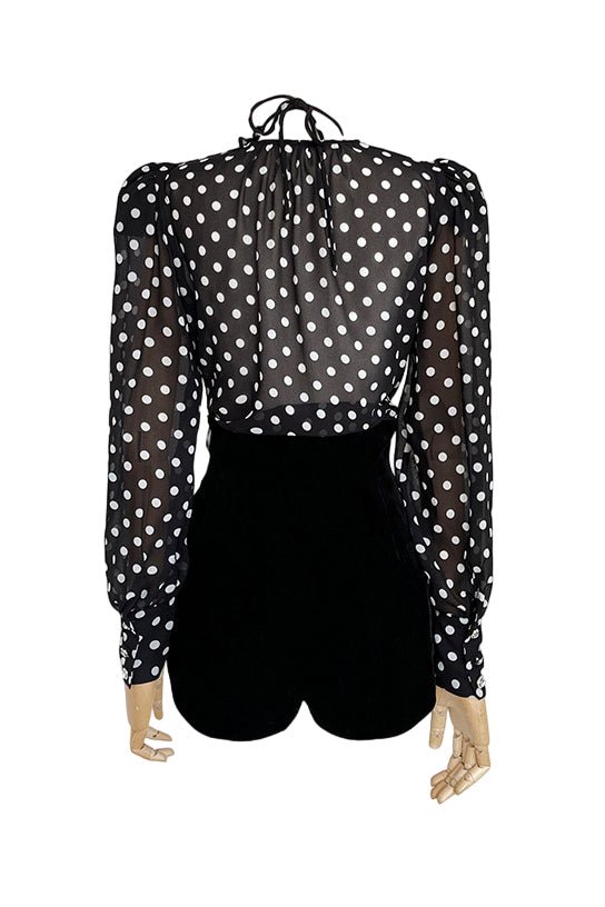 Polka Dot Sheer Blouse | Elegant & Timeless | Perfect for Chic Styling