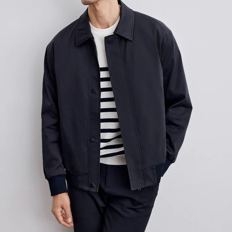 Alonzo – Men’s Collared Spring Jacket with Pockets