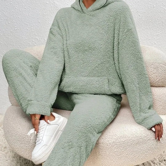 Women’s Plush-Style Lounge Hoodie Set | Relaxed Fit