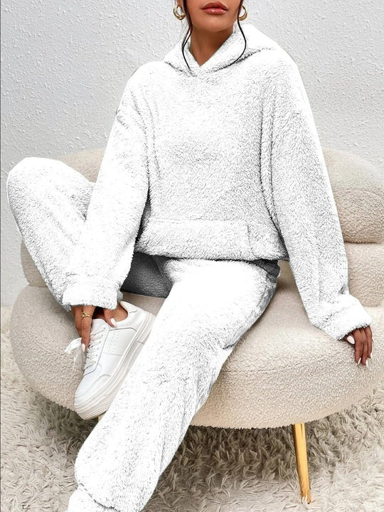 Women’s Plush-Style Lounge Hoodie Set | Relaxed Fit