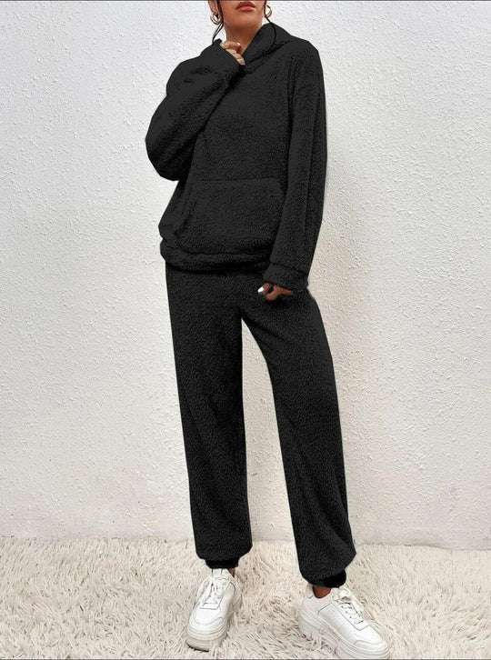 Women’s Plush-Style Lounge Hoodie Set | Relaxed Fit