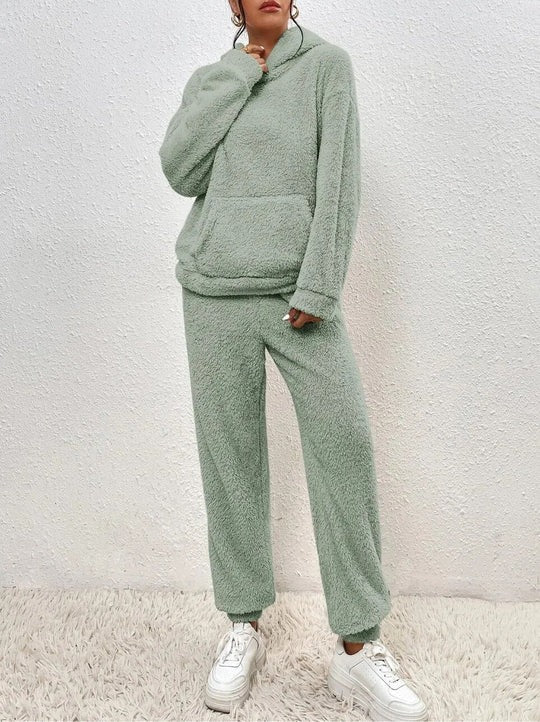Women’s Plush-Style Lounge Hoodie Set | Relaxed Fit