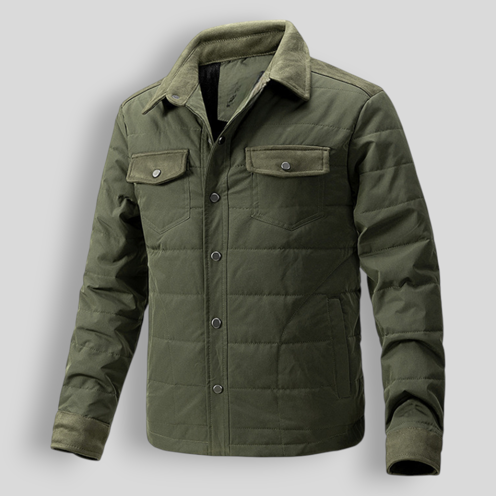 Daviere – Men’s Quilted Winter Jacket with Collar