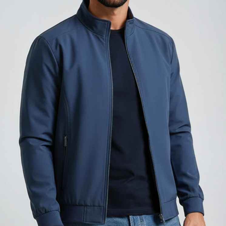 Men's Winter Jacket – Quilted Outerwear with Zip