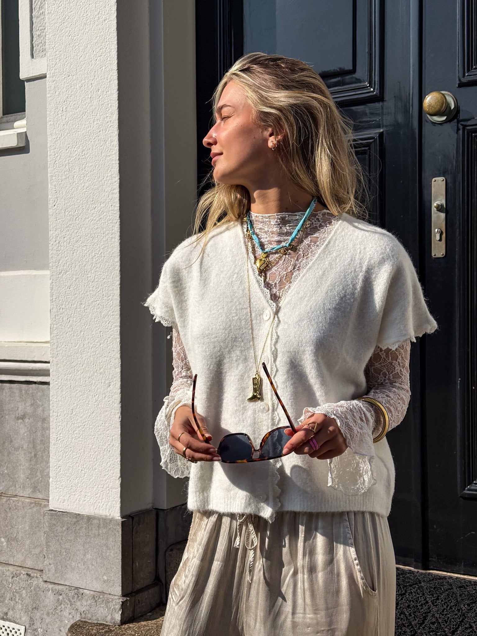 Women's Long Sleeve Blouse – Lace Style