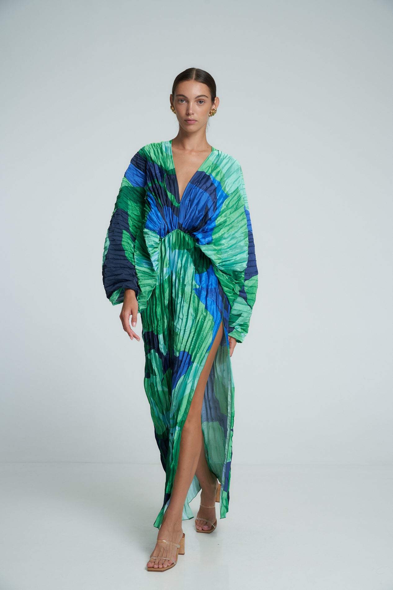 Tropical Print Maxi Dress | Flowing Silhouette | Vacation-Ready