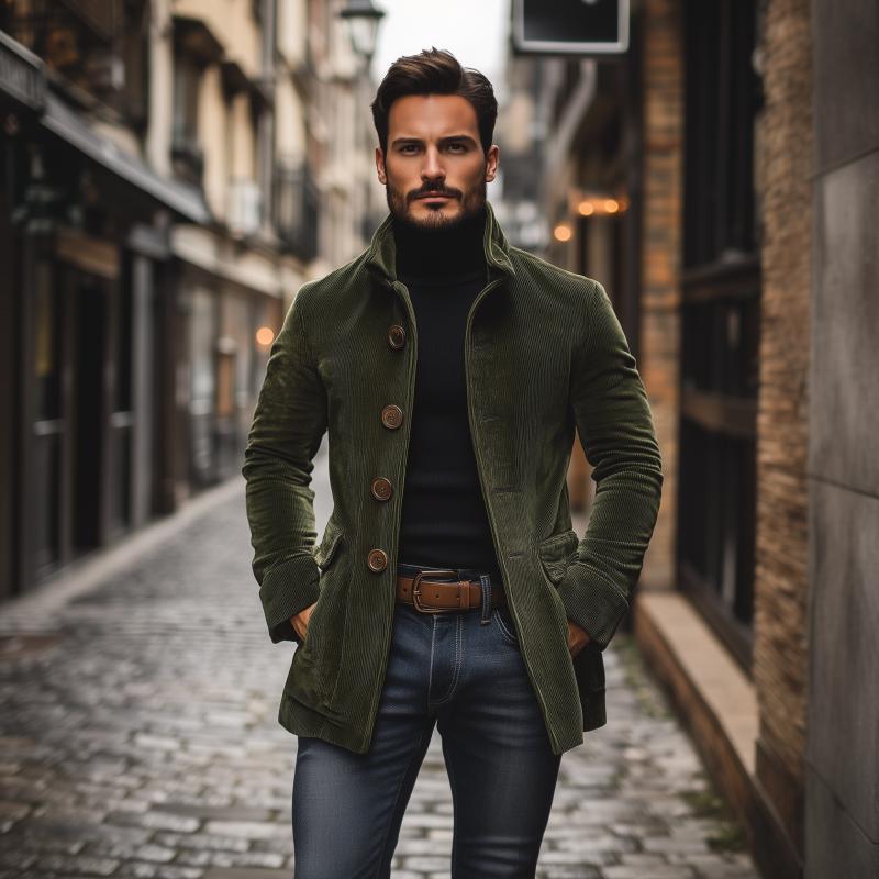 Men's coat | Stand-up collar