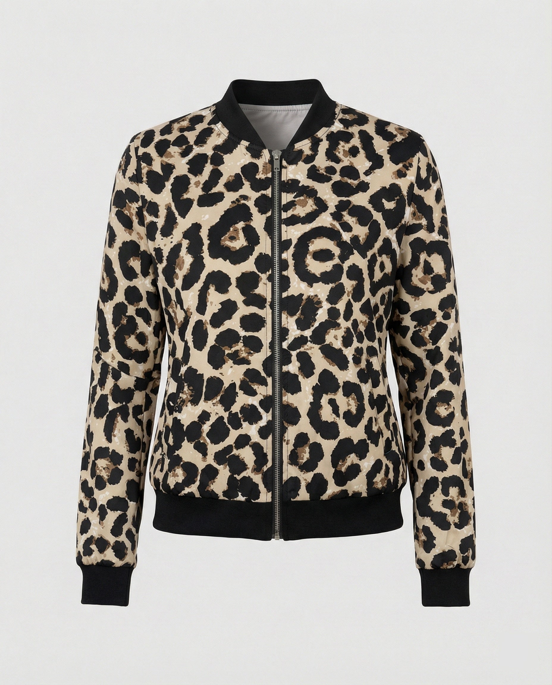 Almira - Shiny Womens Bomber Jacket With Zip