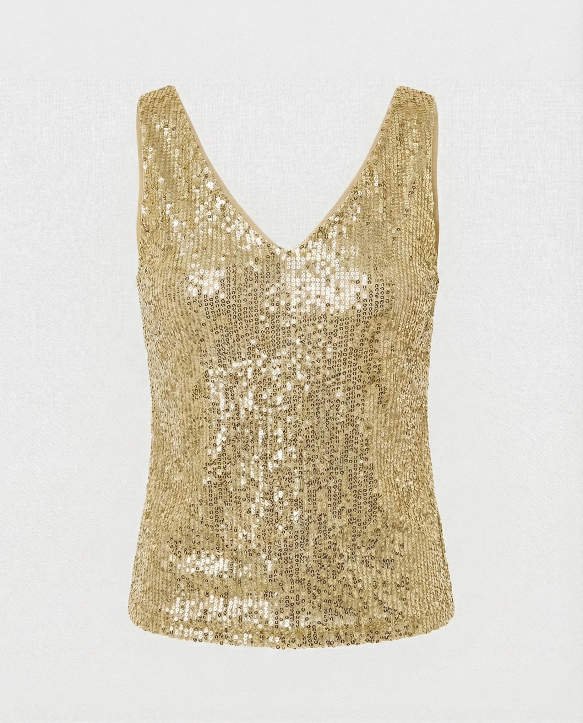 Aurienne - Sequin V Neck Top
