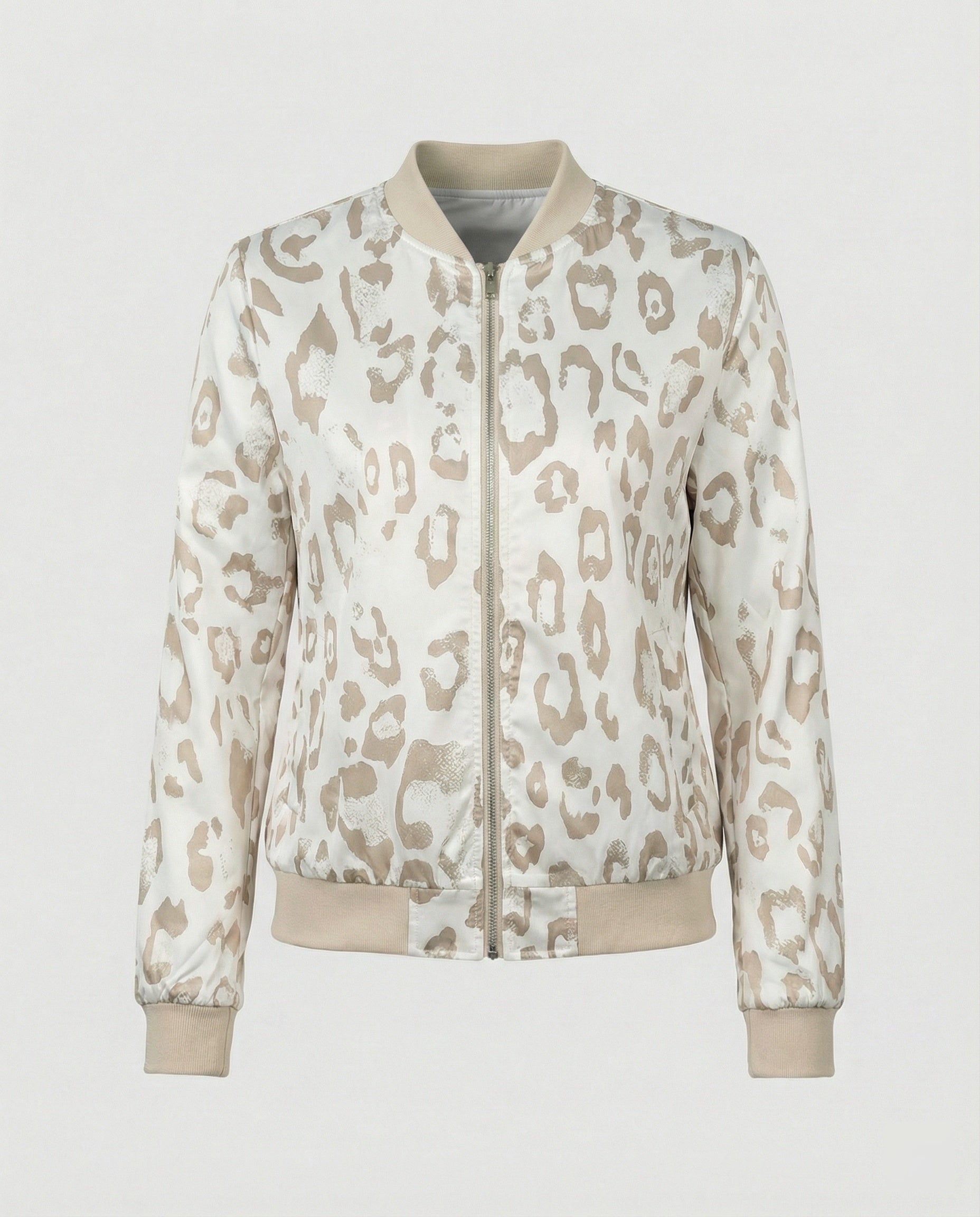 Almira - Shiny Womens Bomber Jacket With Zip