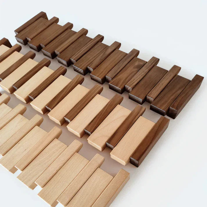Piano-Inspired Wall Rack – Wooden Organizer