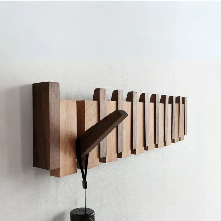 Piano-Inspired Wall Rack – Wooden Organizer