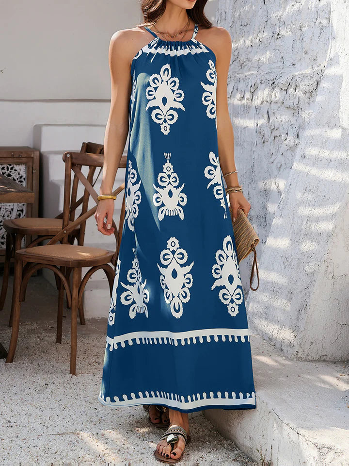 Soraya | Women’s Maxi Dress | Bohemian Halter Sleeveless Resort Style