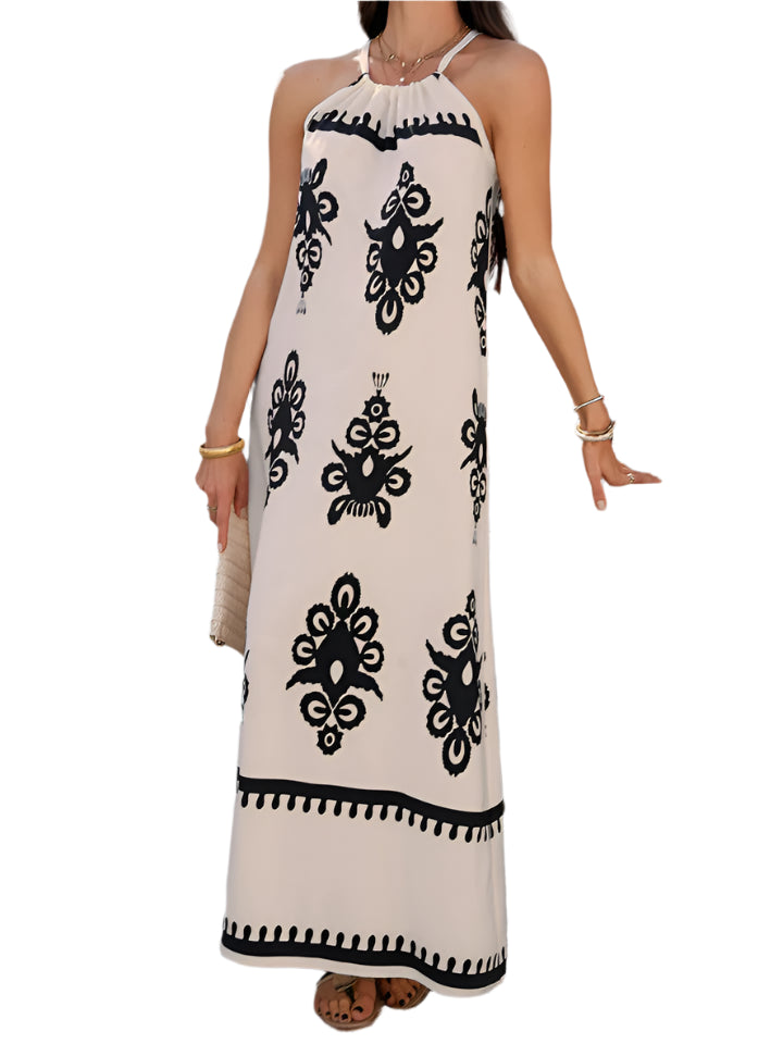 Soraya | Women’s Maxi Dress | Bohemian Halter Sleeveless Resort Style